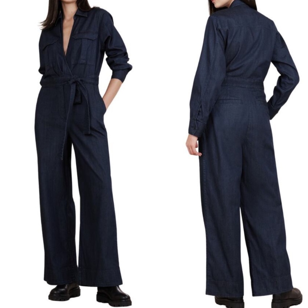 Banana Republic Dark Blue Denim Jumpsuit